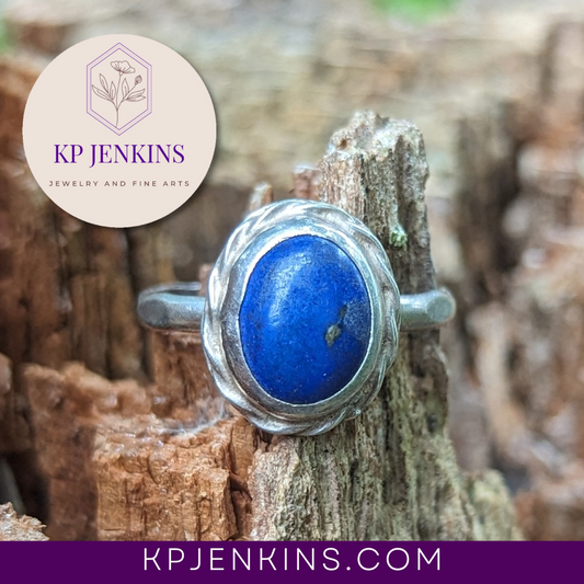 Oval Sodalite Ring | Size 7 | 925 silver